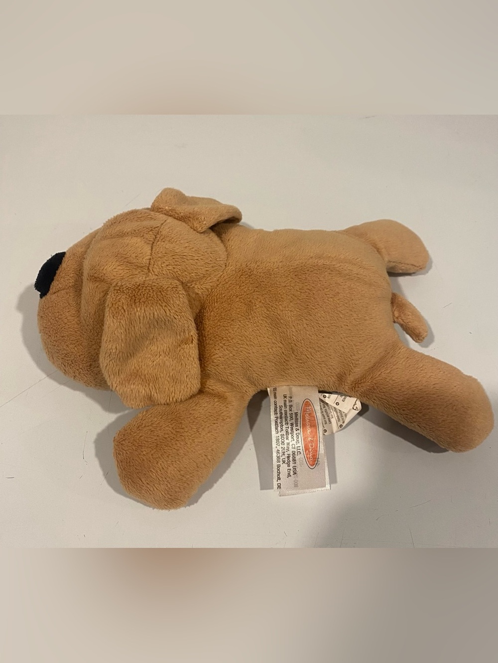 Melissa & Doug Brown Puppy Dog Plush Replacement Stuffed Animal Lovey 10” - Picture 2 of 6